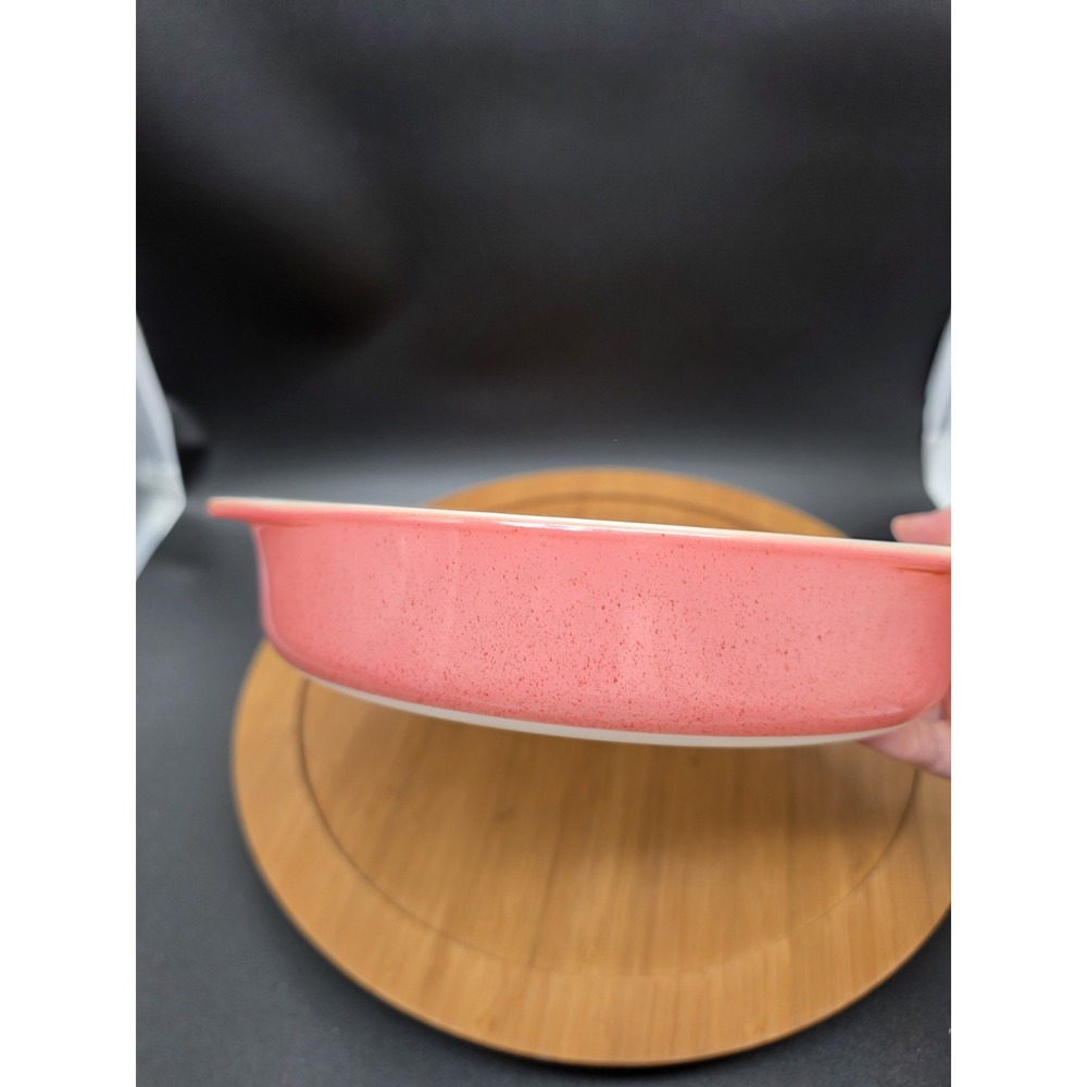 Vintage Pyrex Flamingo Pink Ovenware 221 Round Baking Dish Cake Pie Pan 8"